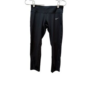 Nike Dri-Fit Black Capris Athletic Leggings Womens Size Small